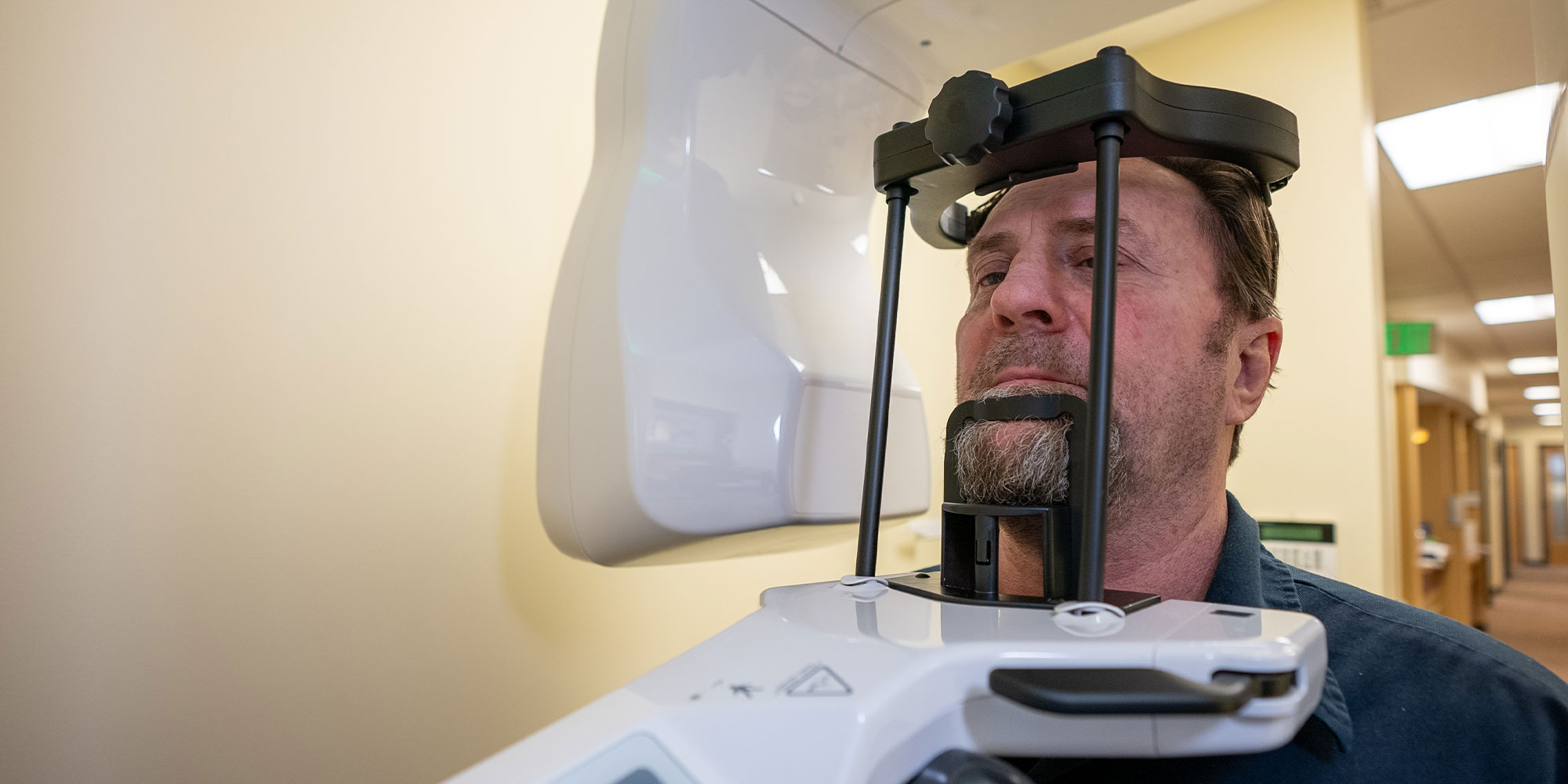 patient taking a x-ray